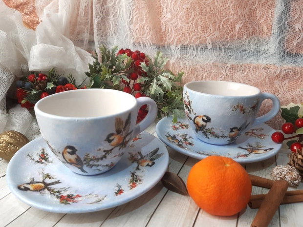 Set cesti - Ceaiul si pasarile de iarna