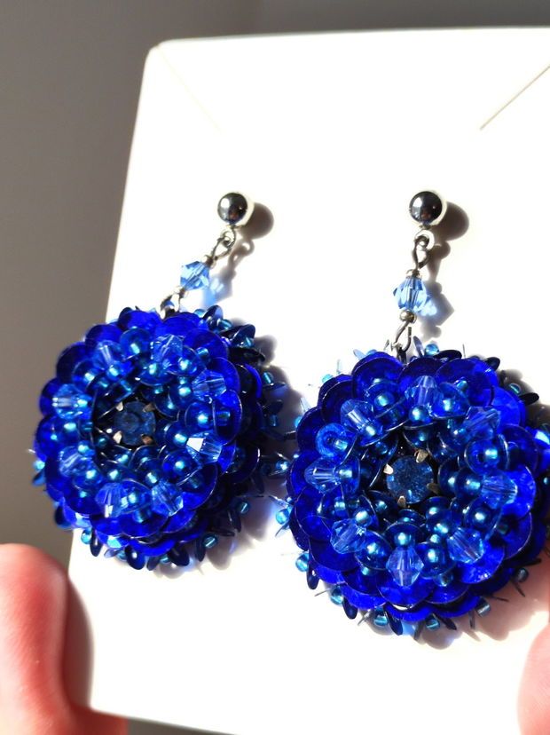 Cercei de seară albastru