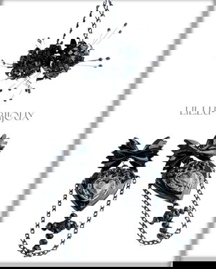 Cercei 3 in1, Farfalle Noir Pop Bijuterii Unicat LIL.LU.BIJOUX