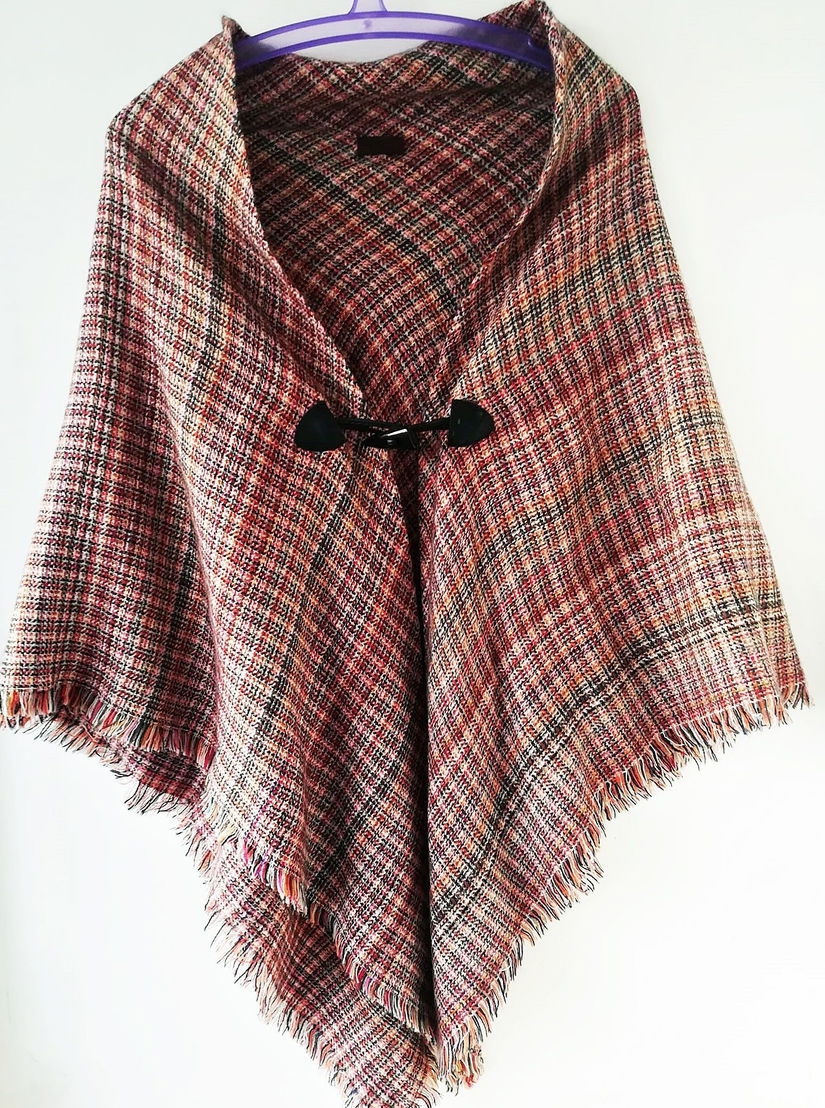 poncho stofa multicolor , Double Milano ,M