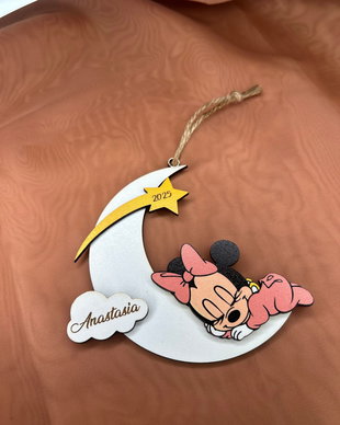Glob personalizat Primul meu Craciun Minnie Mouse 3d