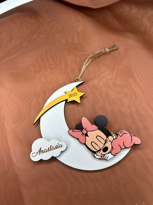 Glob personalizat Primul meu Craciun Minnie Mouse 3d