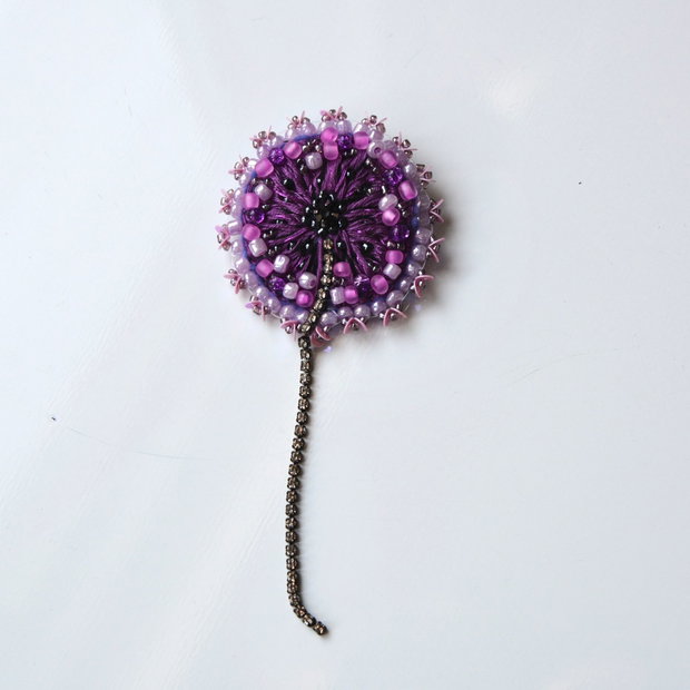 Brose papadie margele mov roz fuchsia