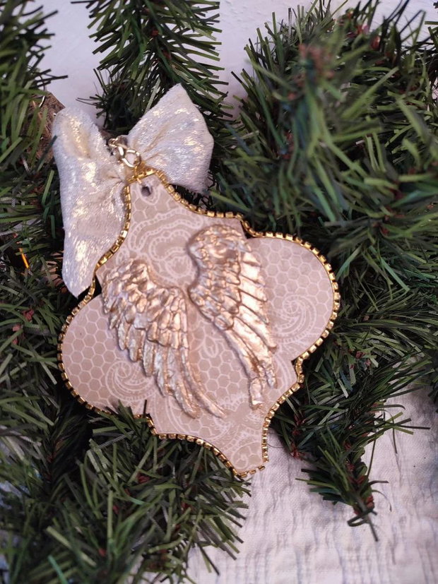 Povești dantelate și îngeri protectori-Ornament handmade Craciun
