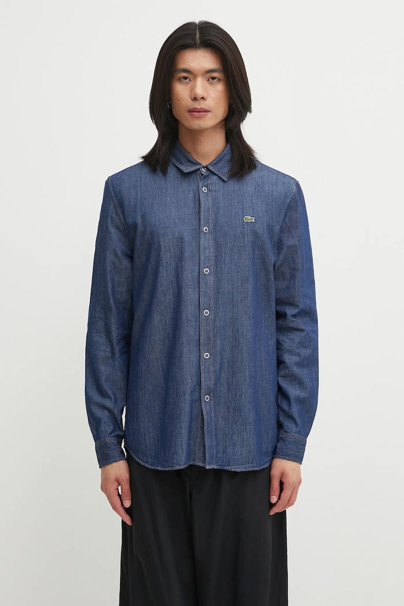 Lacoste camasa din bumbac denim