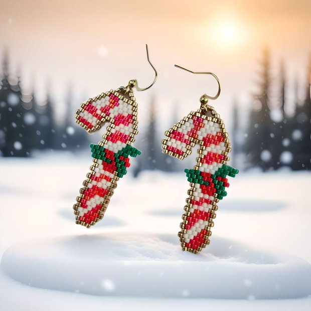 Cercei Candy Cane