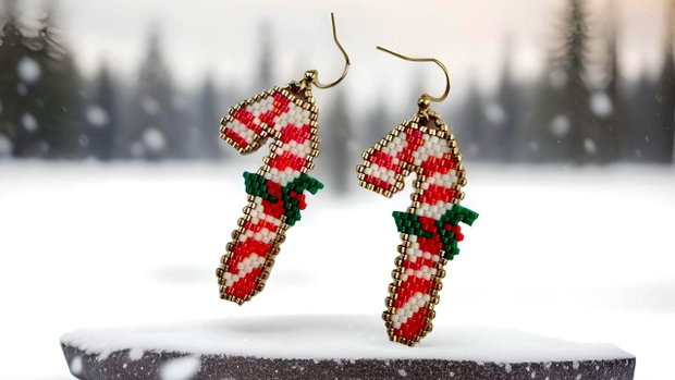 Cercei Candy Cane