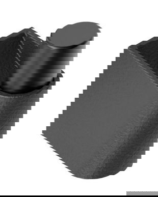 Agatatoare cuier Casey, finisaj negru lava texturat/negru mat, 23x61 mm