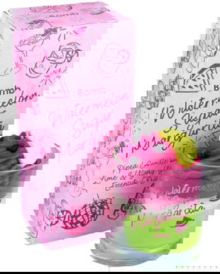 Lumanare parfumata in vas de sticla Watermelon Sugar Margarita Piped Bomb Cosmetics