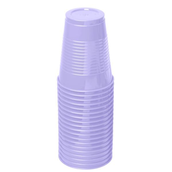 Pahare de unica folosinta, 200 ml, mov, set 100 bucati