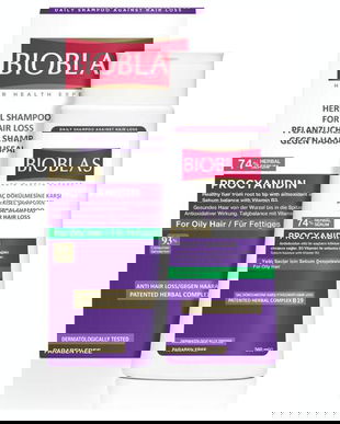 Sampon Anticadere pentru Parul Gras - Bioblas Procyanidin, 360 ml