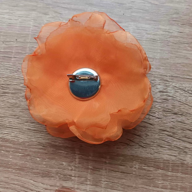 Brosa floare organza portocalie