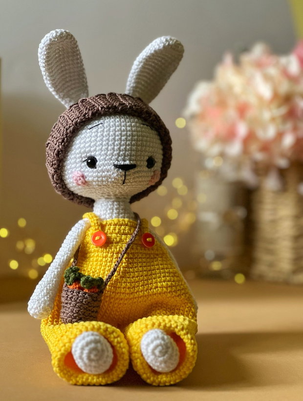 Whimsical woodland - Iepuras - Jucarie crosetata manual