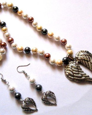 set colier si cercei cu perle mallorca 50940