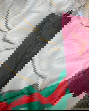 Esarfa noua,  deosebita ,  casmir cu matase naturala , manusi noi nubuk , pictate manual