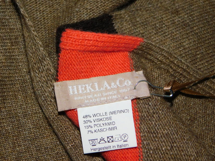 Fular nou Italia,  etichete atasate, combinatie lina , casmir ,