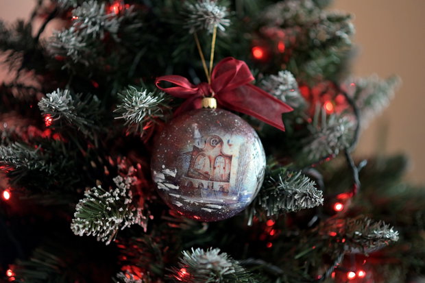 Glob medalion: Vintage Christmas