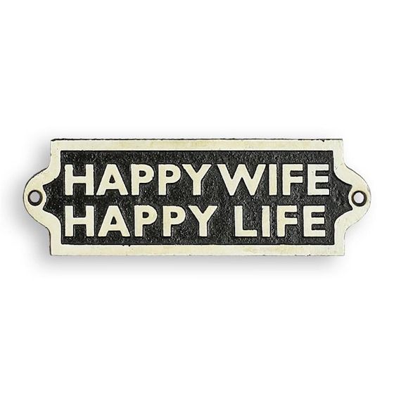 Placheta decorativa "Happy Wife"