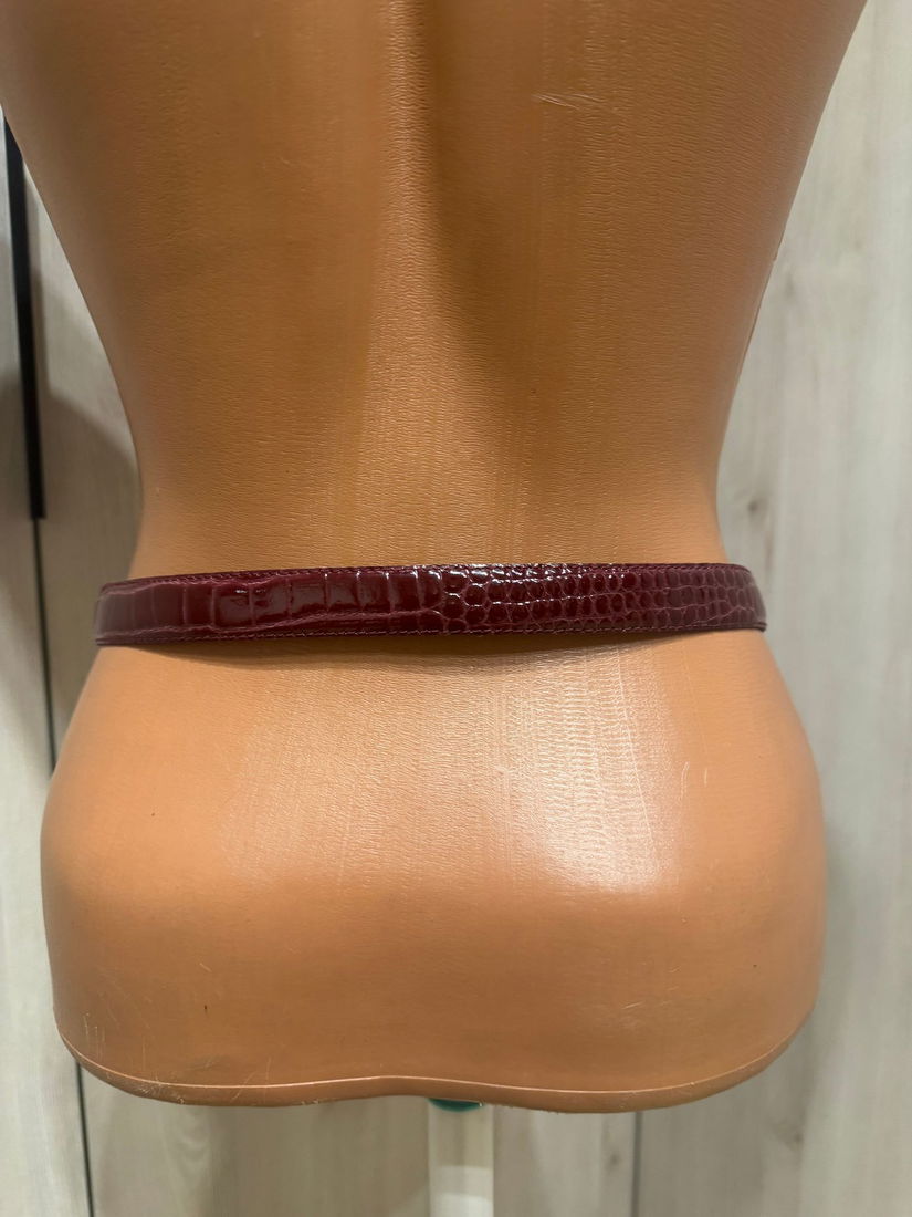 CUREA PIERRE CARDIN ORIGINALA PIELE NATURALA LACUITA STAMP CROCO