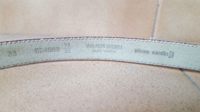 CUREA PIERRE CARDIN ORIGINALA PIELE NATURALA LACUITA STAMP CROCO