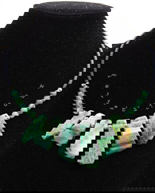 Colier handmade unicat - agate naturale (cod1359)