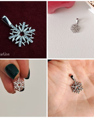 Pandantiv FULG argint cu cristale Swarovski