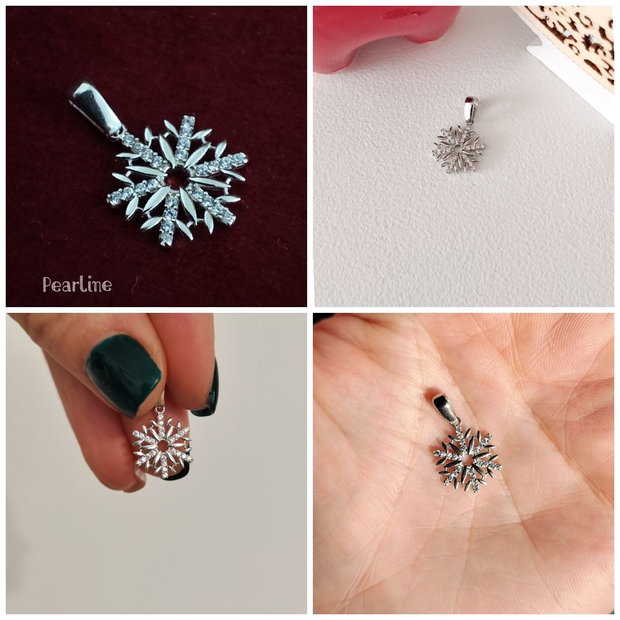 Pandantiv FULG argint cu cristale Swarovski