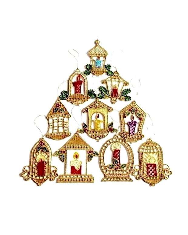 Set Decorațiuni Candele Brodate