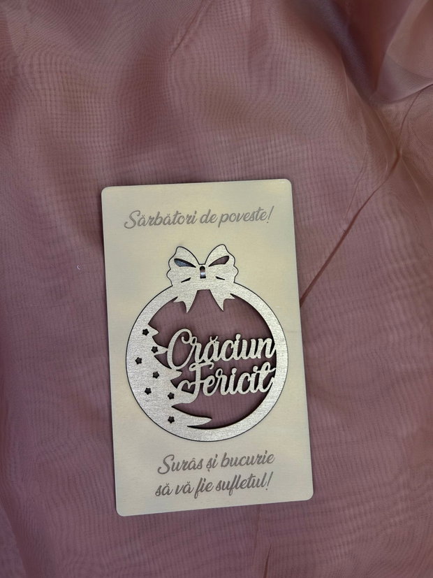 Felicitare glob Craciun Craciun fericit
