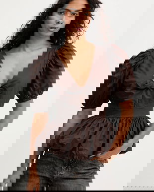 Rotate bluză din bumbac