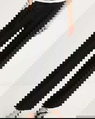 Karl Lagerfeld pantaloni cu lână BW ESSENTIAL