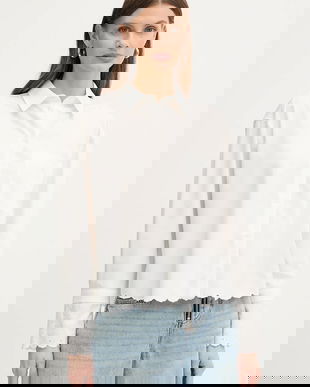 Weekend Max Mara cămașă din bumbac NEUTRO