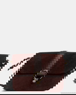 Barbour geantă de mână din piele întoarsă Rosa