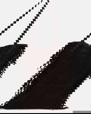 Answear.LAB geanta de mana din piele intoarsa