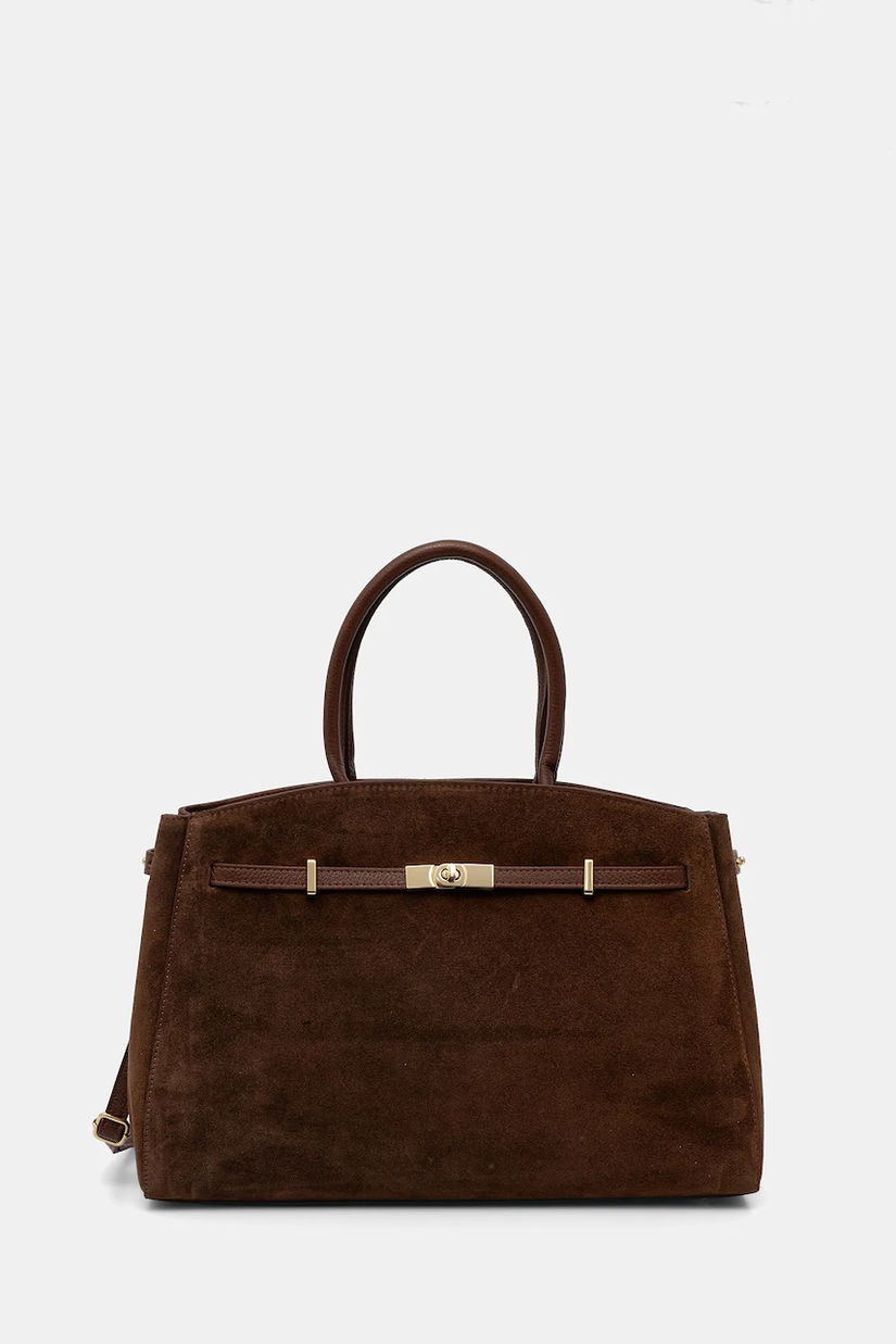 Answear.LAB geanta de mana din piele intoarsa