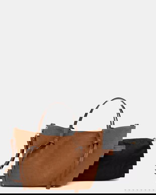 Answear.LAB geanta de mana din piele intoarsa