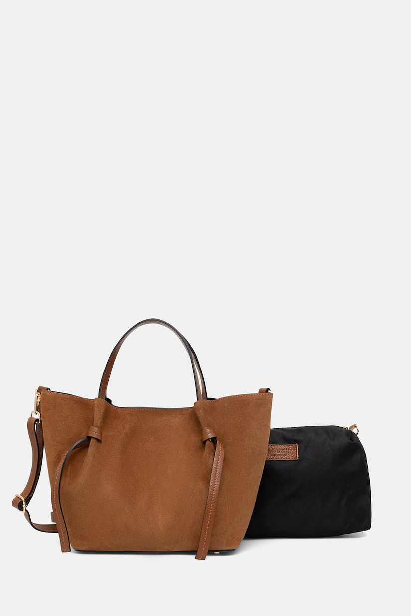 Answear.LAB geanta de mana din piele intoarsa