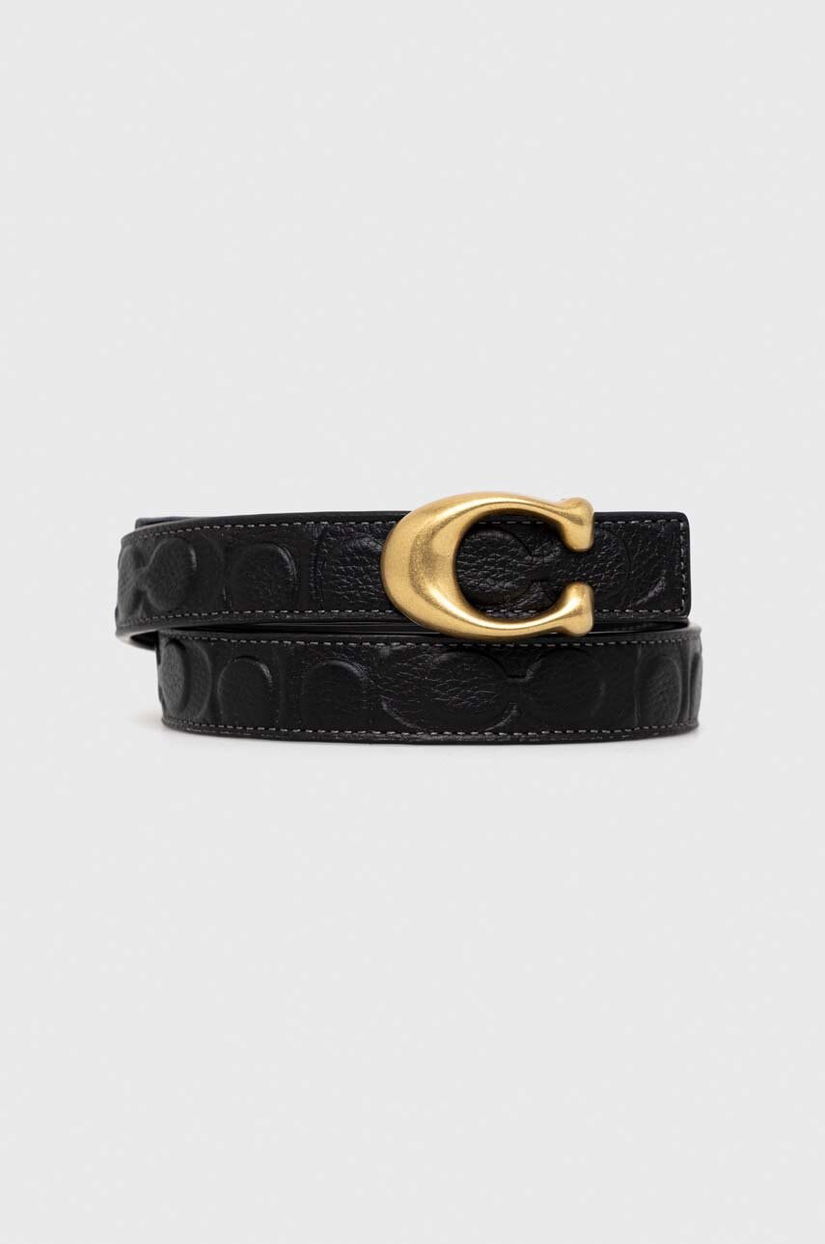 Coach curea de piele cu două fețe