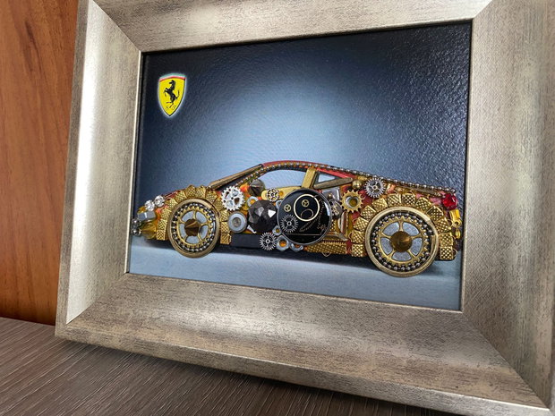 Masina sport model Ferrari Cod M 622・Cadou pentru pasionații de Ferrari・Cadouri steampunk・Decoratiune Ferrari