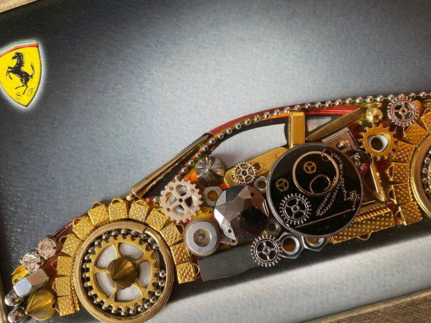 Masina sport model Ferrari Cod M 622・Cadou pentru pasionații de Ferrari・Cadouri steampunk・Decoratiune Ferrari