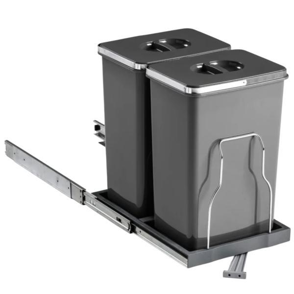 Cos de gunoi incorporabil, Patty Automatic, colectare selectiva cu 2 recipiente x 20 litri