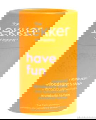 Deodorant Crema natural vegan stick Lekker Have Fun Mandarine si lamaie 40 g (zero plastic)