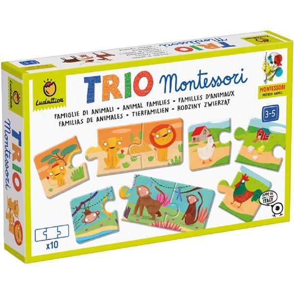 Familii de animale - Joc trio montessori
