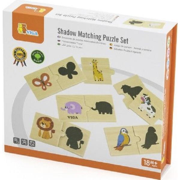 Set puzzle lemn: Potriveste umbra