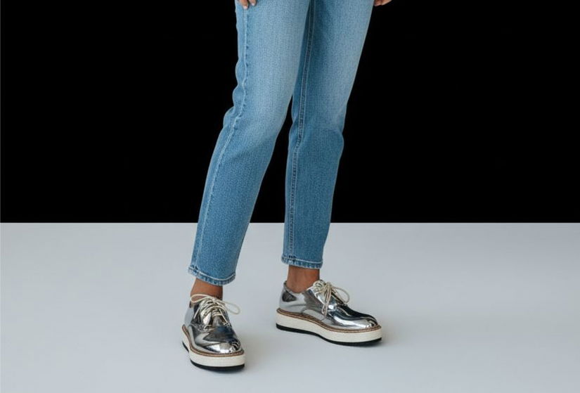 Pantofi Zara, lacuiți, culoarea chrome