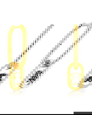 Tous cercei din argint placați cu aur