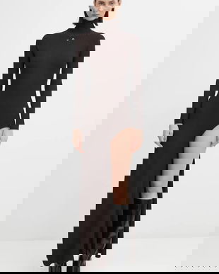 Coperni rochie Leg Cut-Out Rib Gown