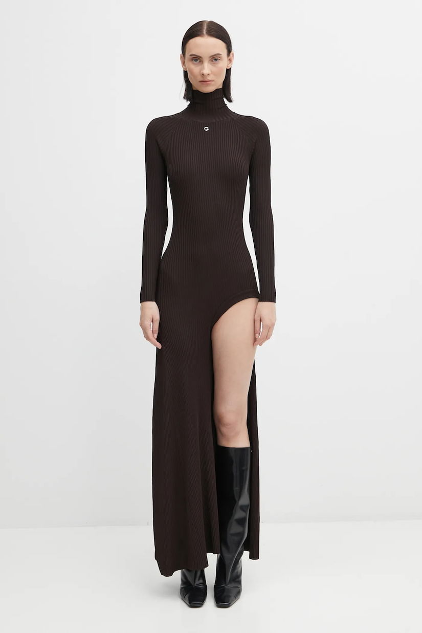 Coperni rochie Leg Cut-Out Rib Gown