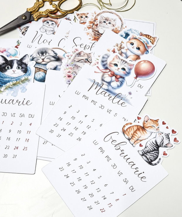 Calendar 2026 cu pisicute