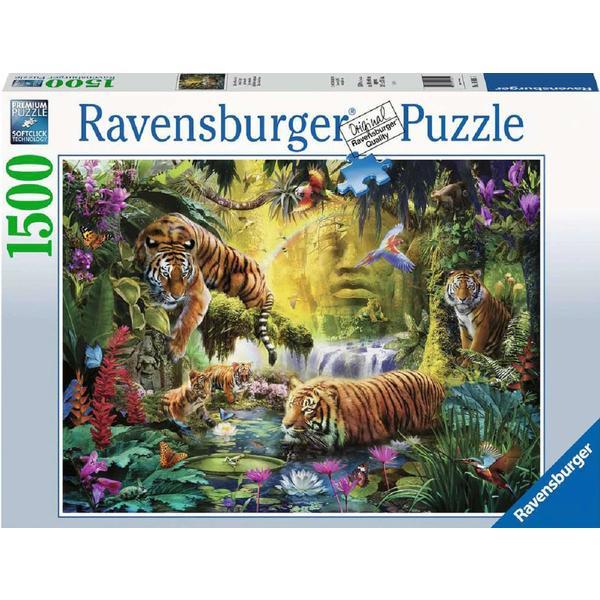 Puzzle 1500. Iaz cu tigri